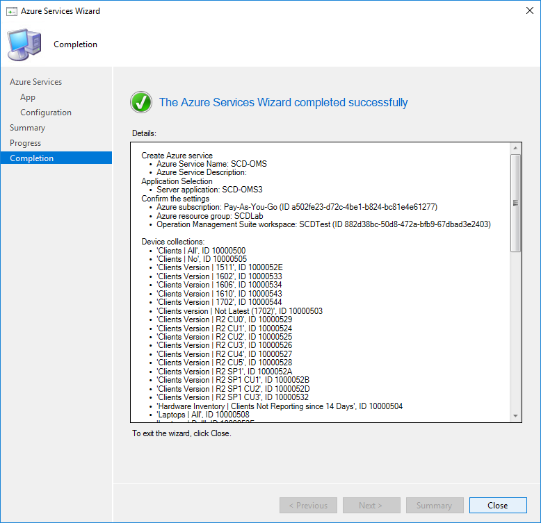 SCCM OMS Connector