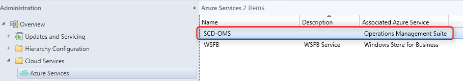 SCCM OMS Connector