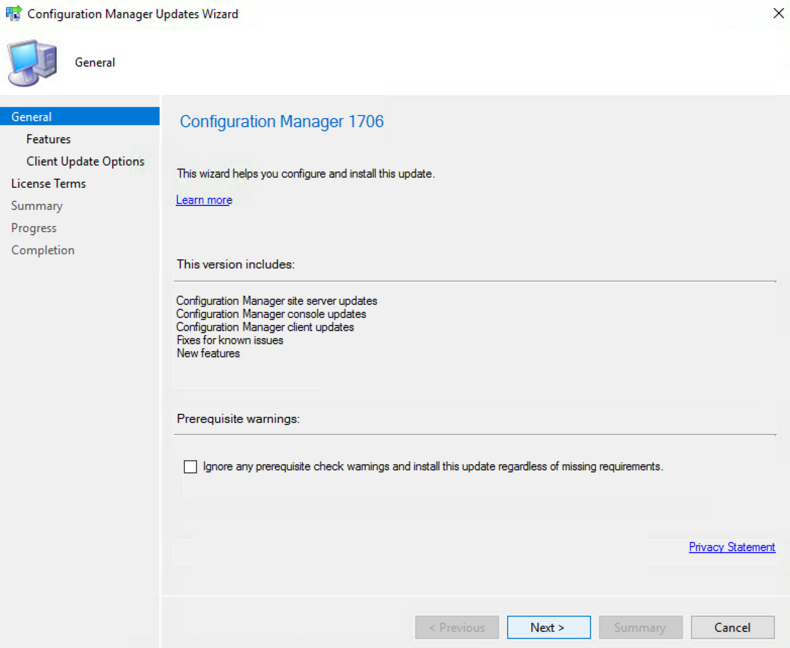 SCCM 1706 Upgrade Guide