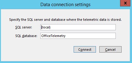 Telemetry dashboard Office 2016