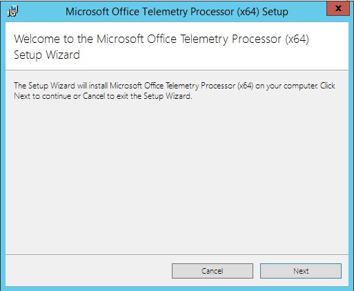 Telemetry dashboard Office 2016