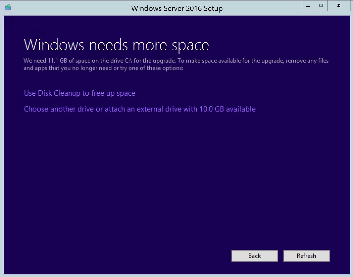 In-place OS upgrade SCCM server