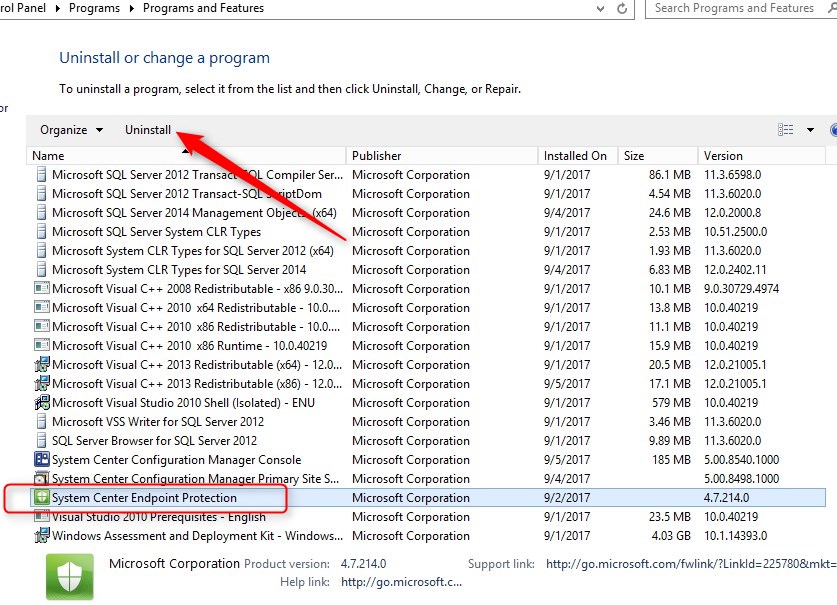 In-place OS upgrade SCCM server