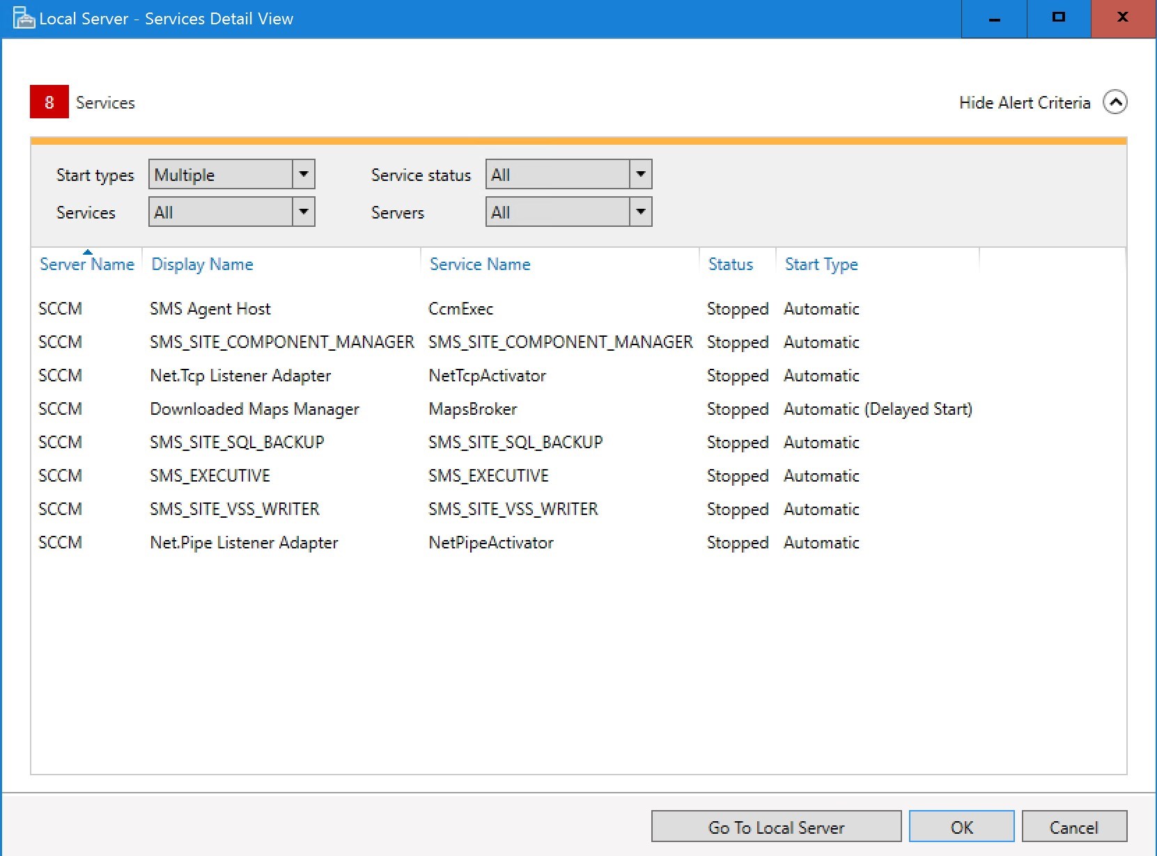 In-place OS upgrade SCCM server