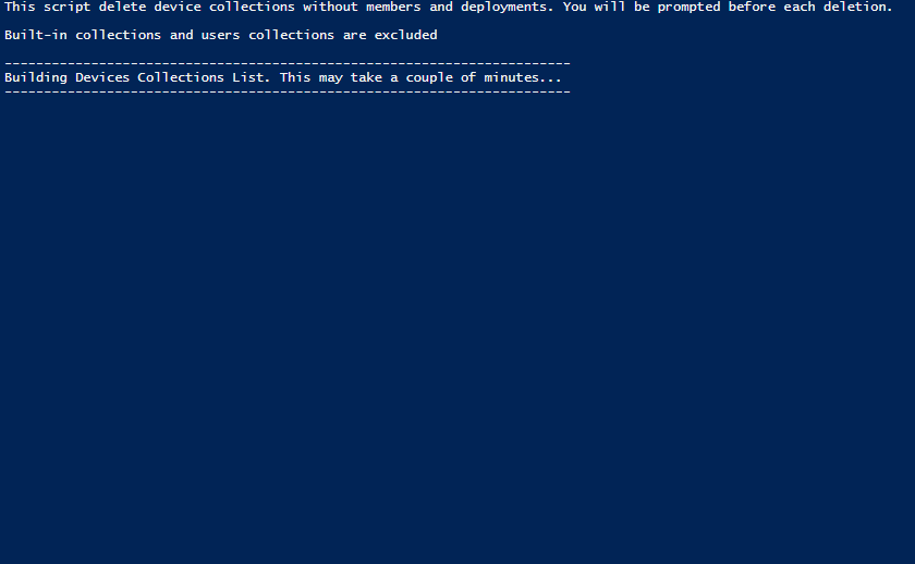 SCCM Script Delete Collection
