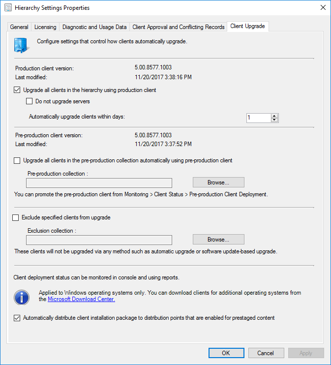 SCCM 1710 Upgrade Guide