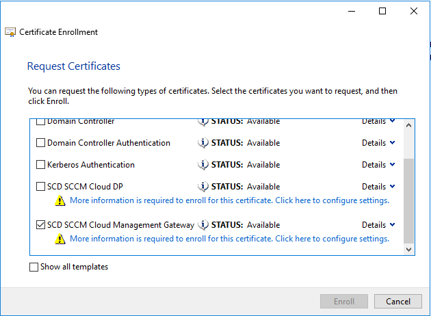 SCCM Cloud Management Gateway