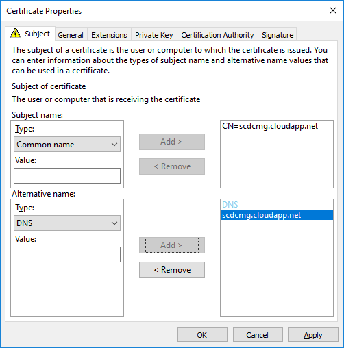 SCCM Cloud Management Gateway