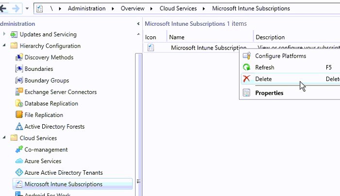 Change SCCM MDM authority Intune standalone