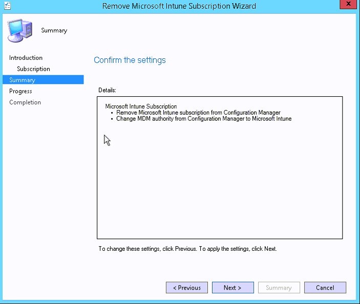 Change SCCM MDM authority Intune standalone