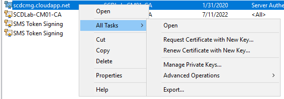 SCCM Cloud Management Gateway