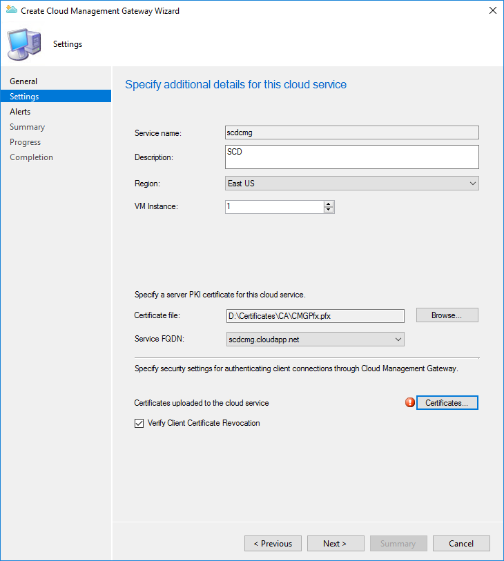 SCCM Cloud Management Gateway