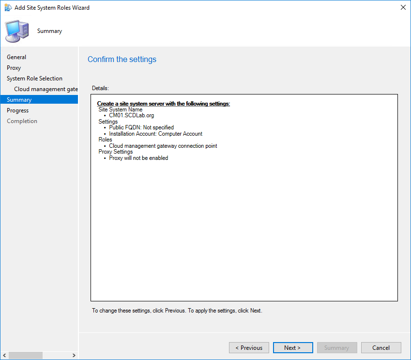 SCCM Cloud Management Gateway