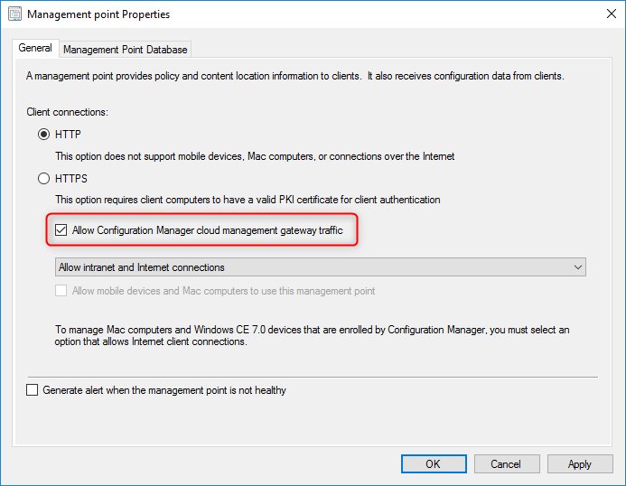 SCCM Cloud Management Gateway