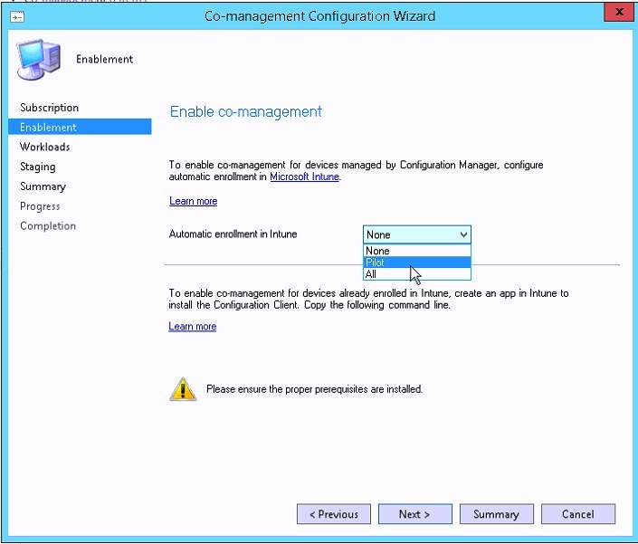 SCCM co-management