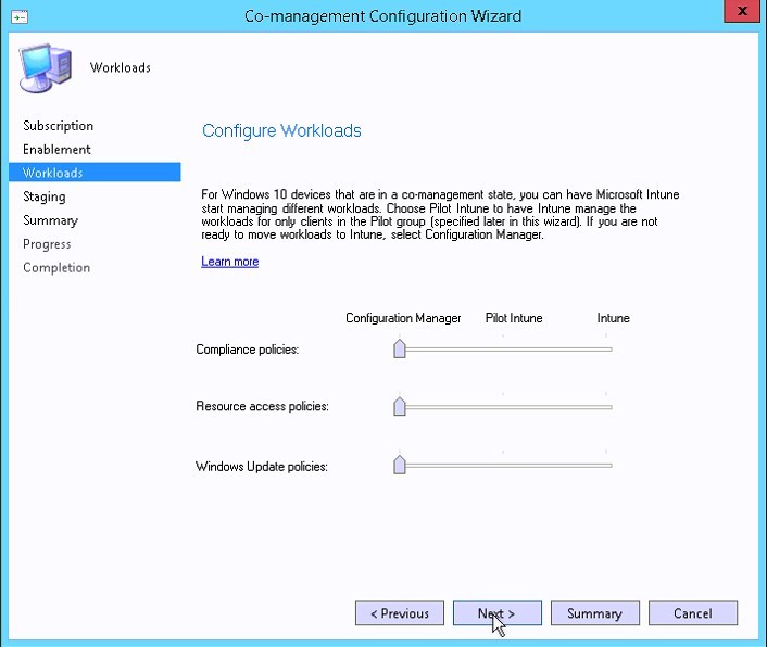 SCCM co-management