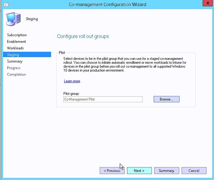 SCCM co-management