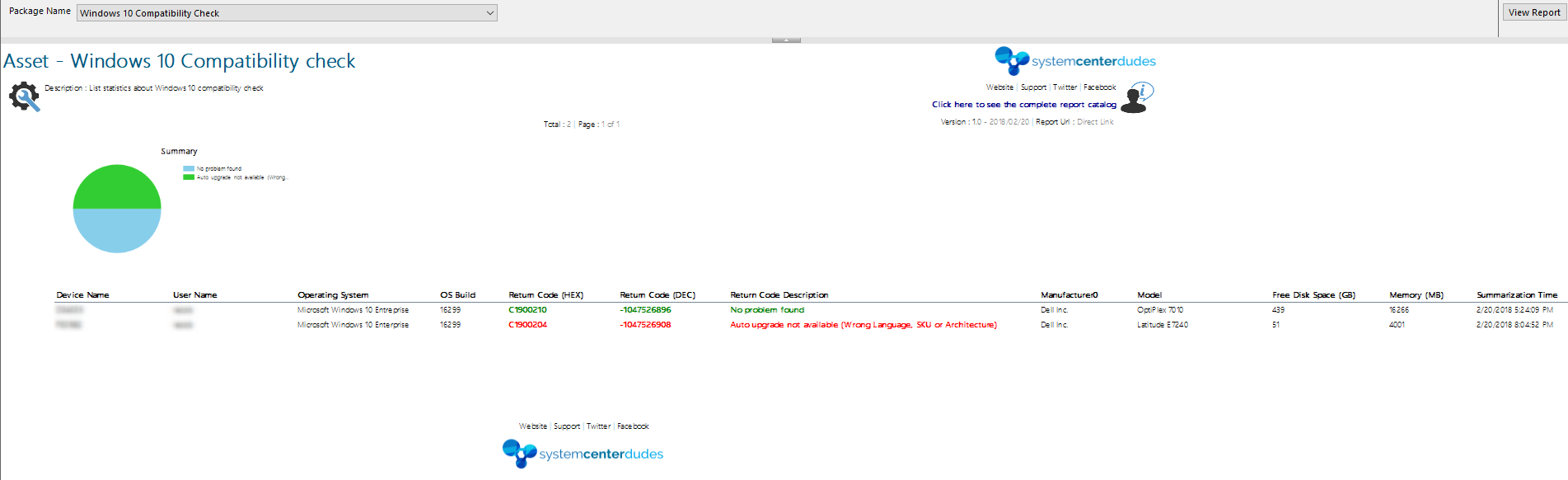 SCCM Windows 10 Compatibility Check