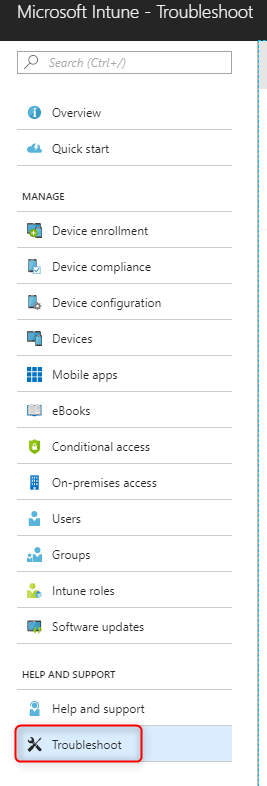 Intune Troubleshooting Portal