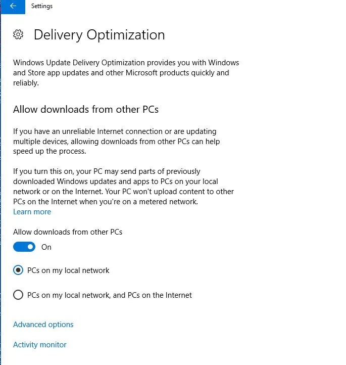 SCCM Delivery Optimization Task sequence