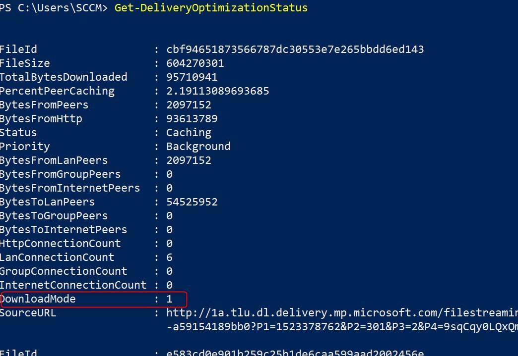 SCCM Delivery Optimization Task sequence