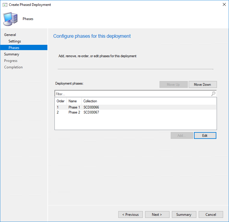 SCCM Phased Deployments