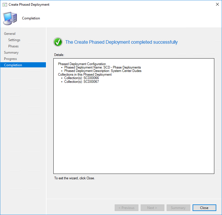 SCCM Phased Deployments