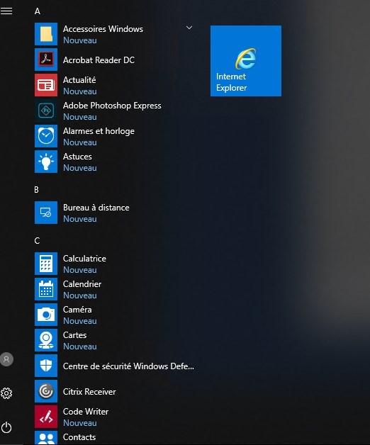 Configure Start Menu Windows 10