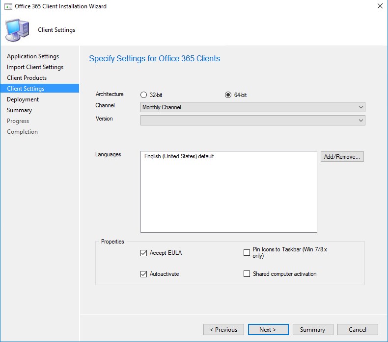 Create Office 365 Installer using SCCM