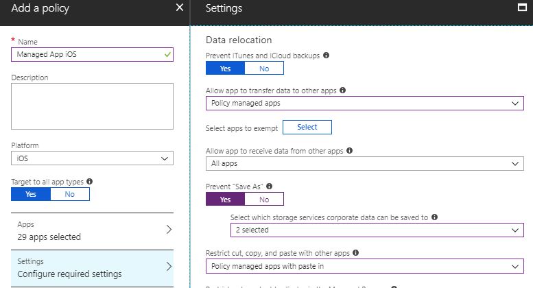 Intune Block iOS Mail App