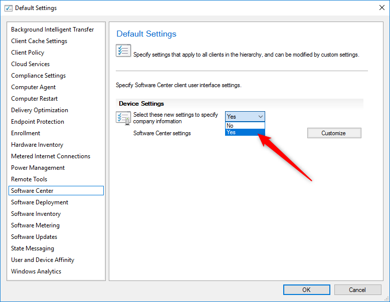 SCCM Software Center Customization