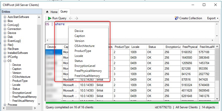 SCCM CMPivot