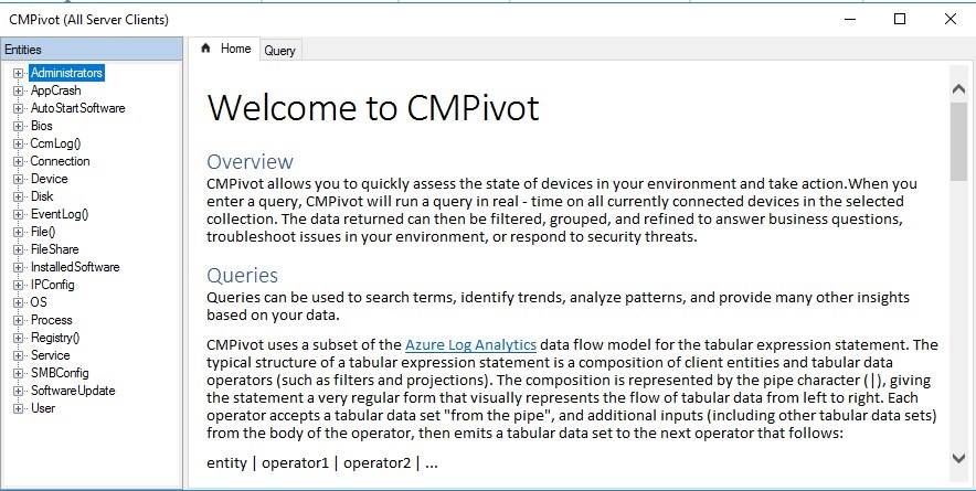 SCCM CMPivot