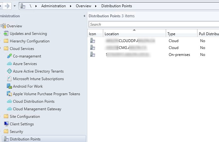 SCCM Cloud Distribution Point