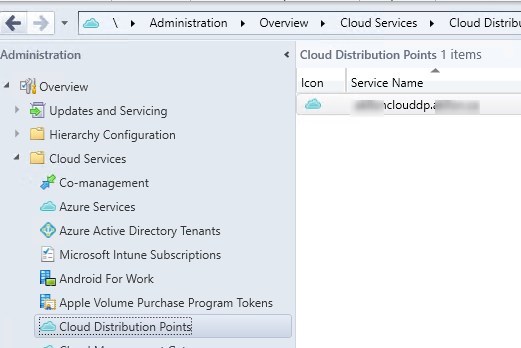 SCCM Cloud Distribution Point