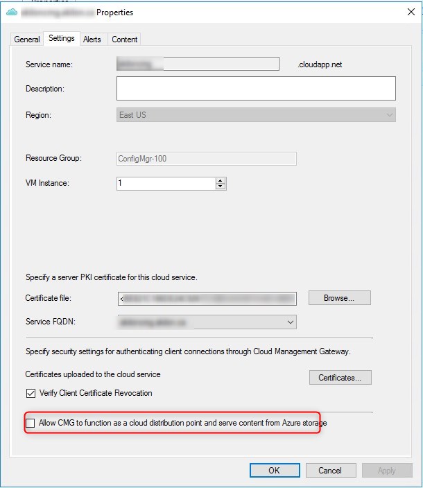 SCCM Cloud Distribution Point