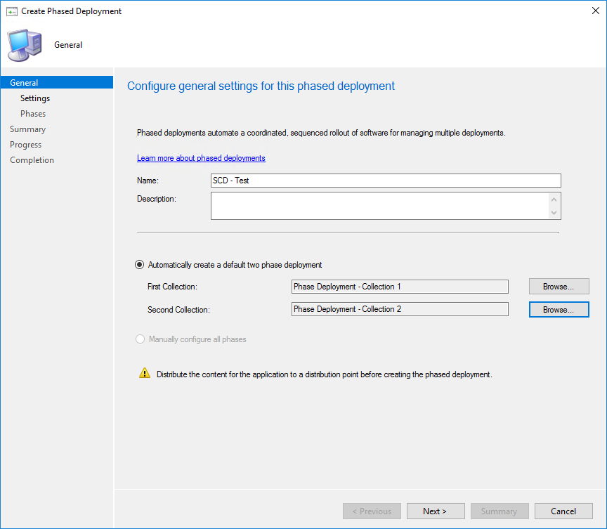 SCCM Application Phased Deployment