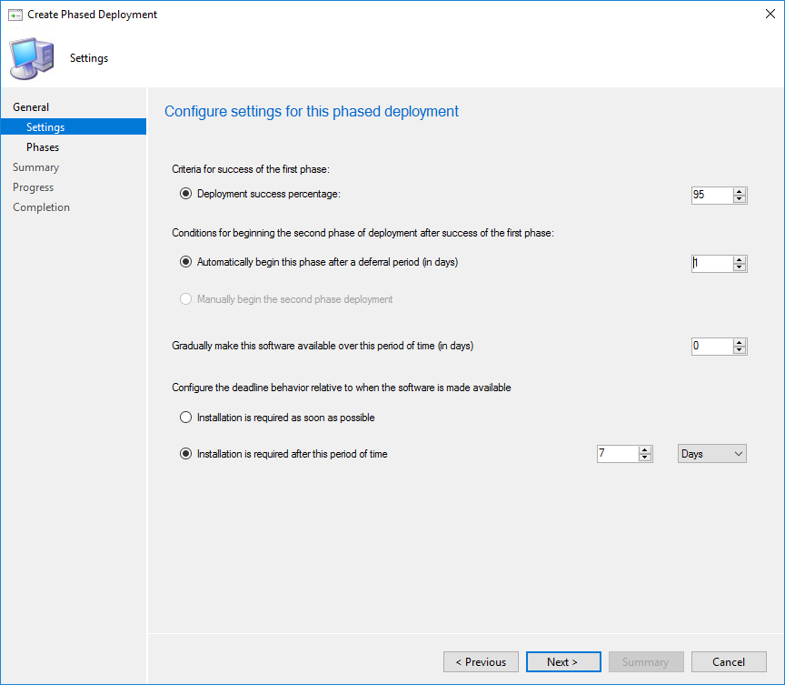 SCCM Application Phased Deployment