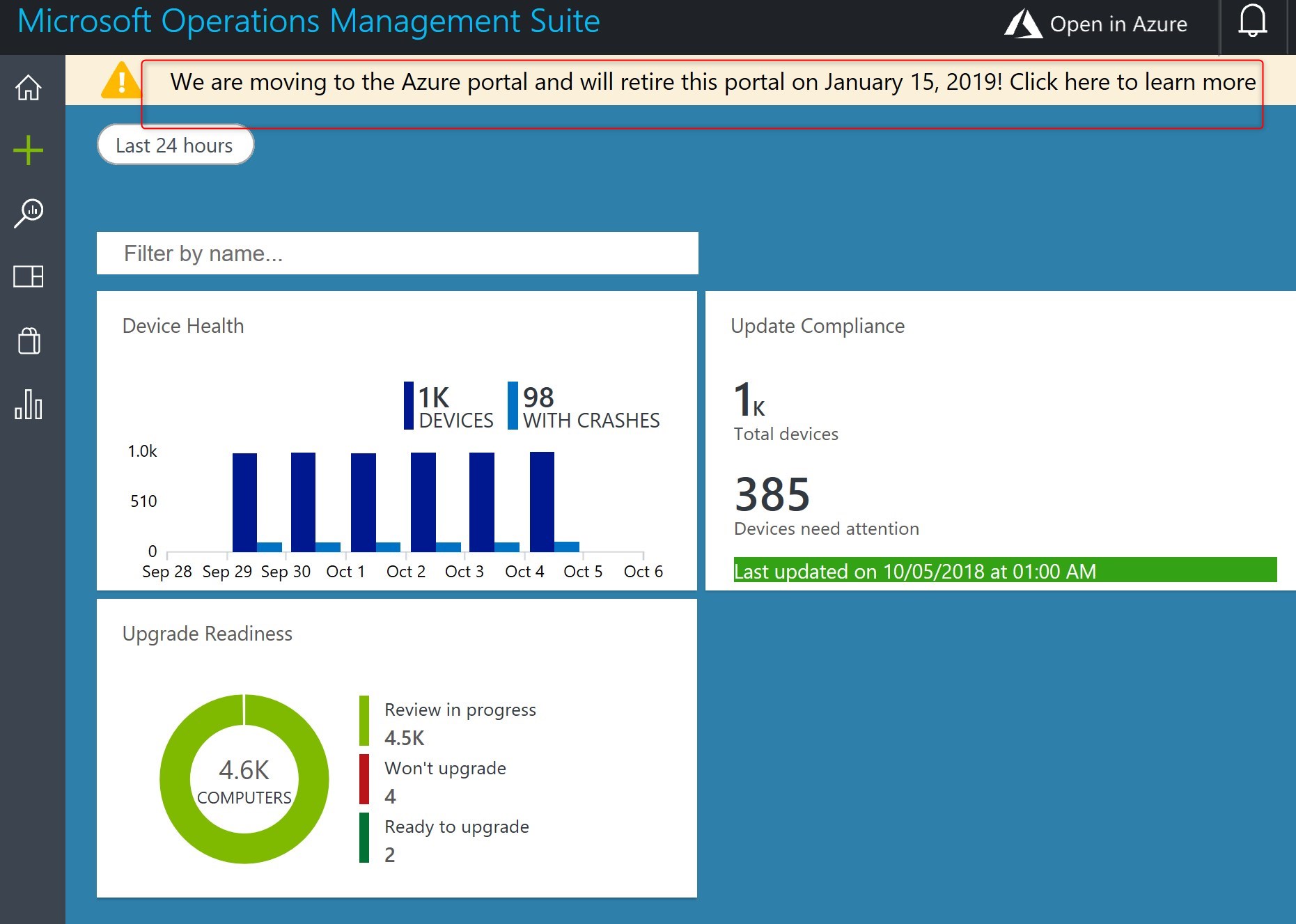 Azure Windows Analytics migration