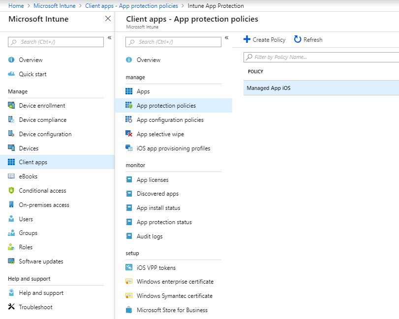 Security Features Microsoft Intune