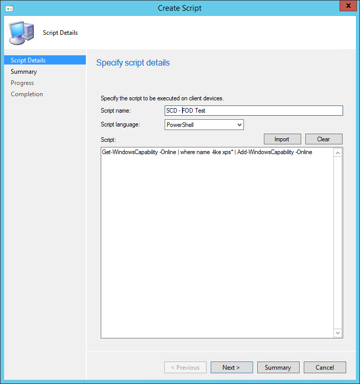 Deploy SCCM Feature on Demand