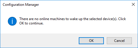 SCCM Wake on Lan Client Notification