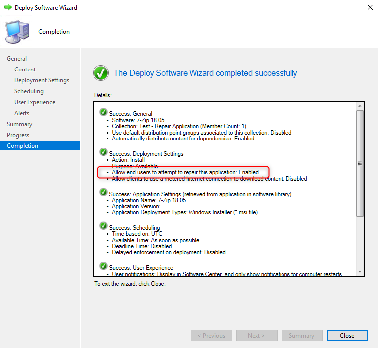 SCCM Repair Application