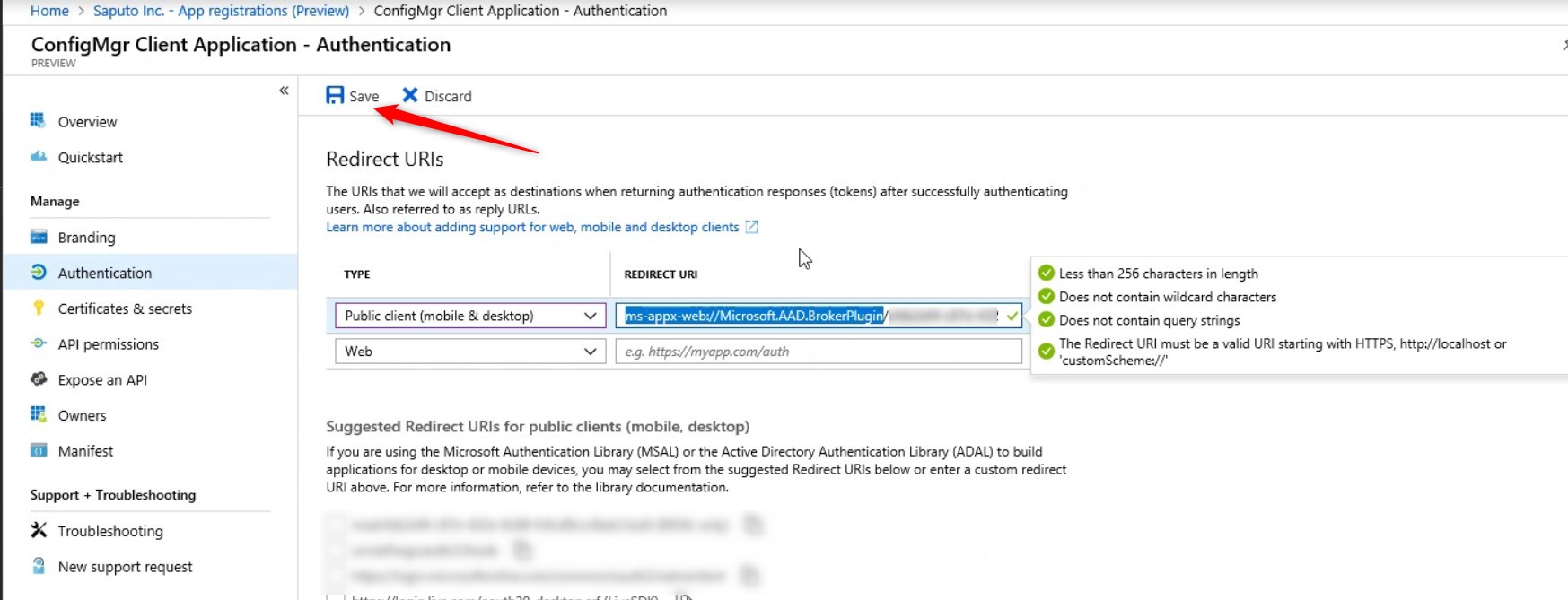 sccm cmg failed login azure