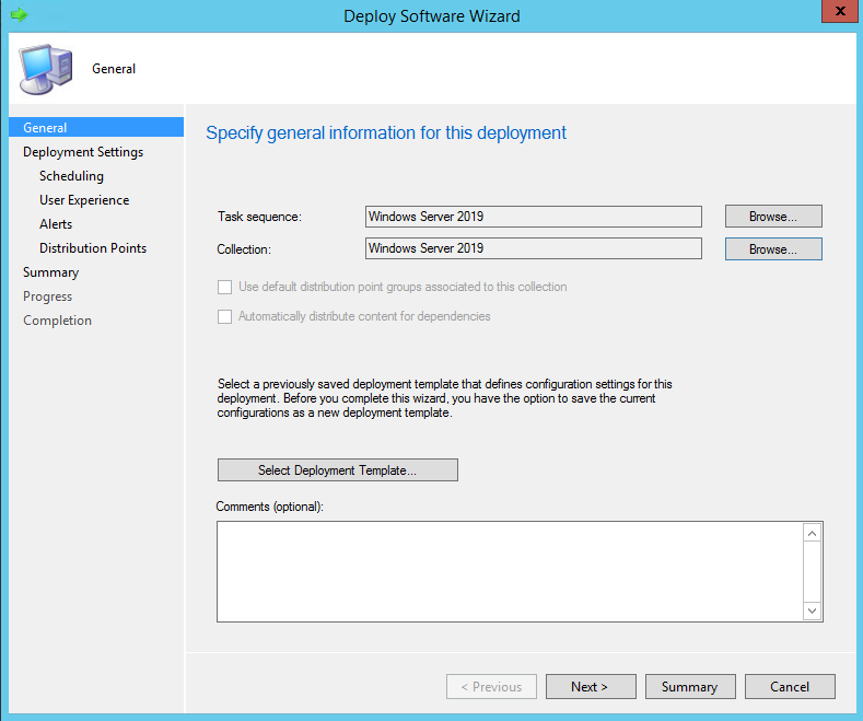 SCCM Windows 2019 Task Sequence