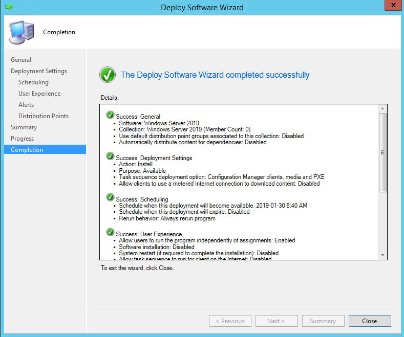 SCCM Windows 2019 Task Sequence