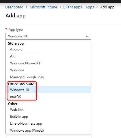 Intune Office 365 deployment