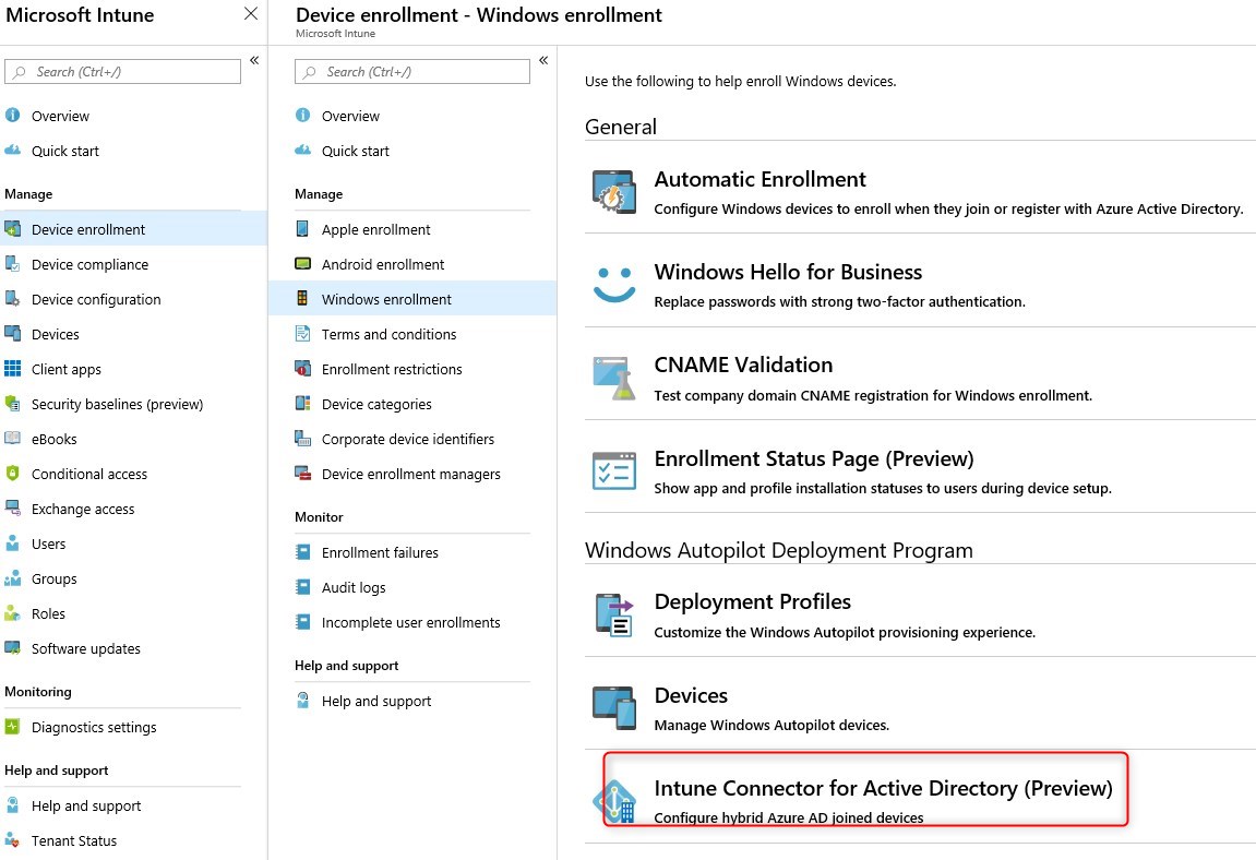 Intune Autopilot Hybrid AD joined