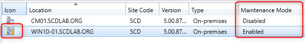 SCCM Distribution Point Maintenance Mode