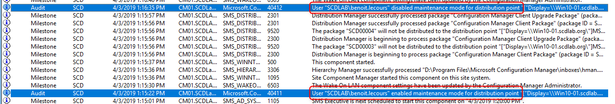 SCCM Distribution Point Maintenance Mode